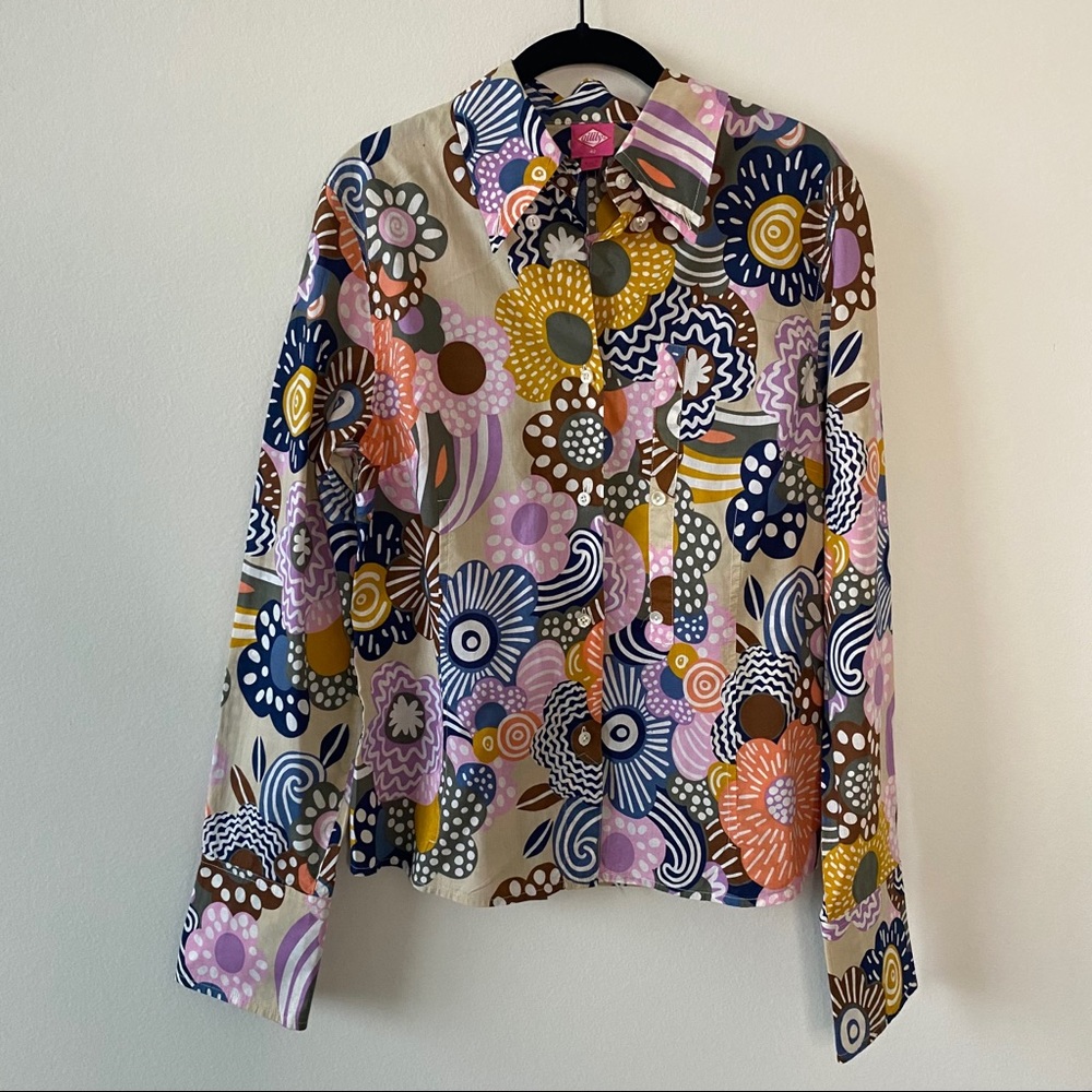 Oilily Woodstock Inspired Floral Shirt Size: 42